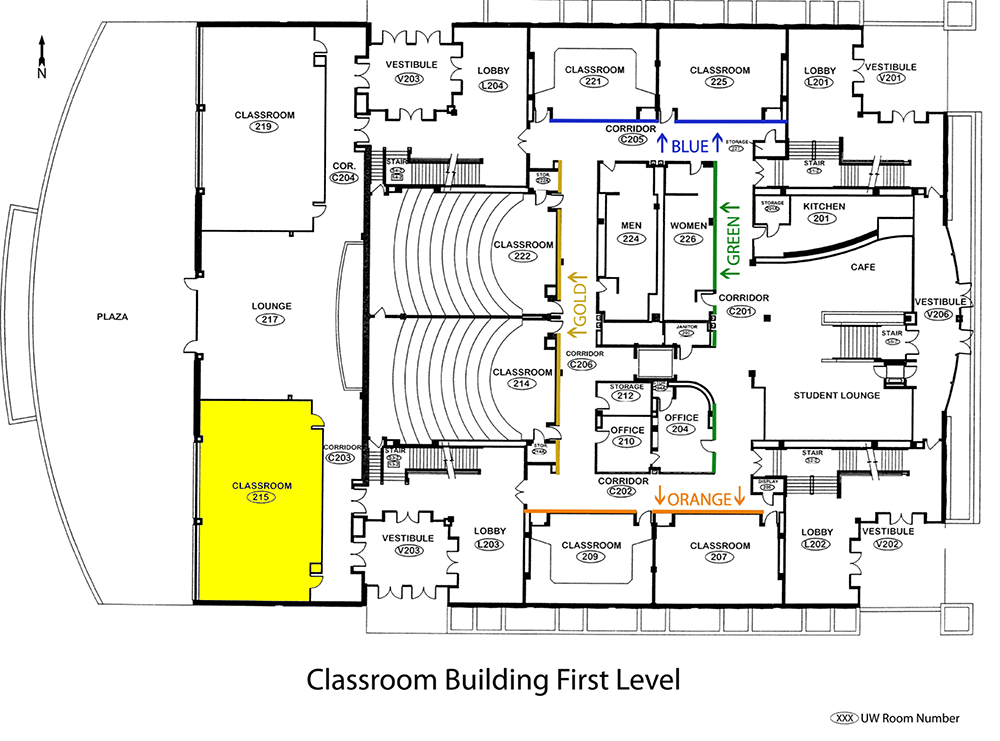 Map of the Classroom Building